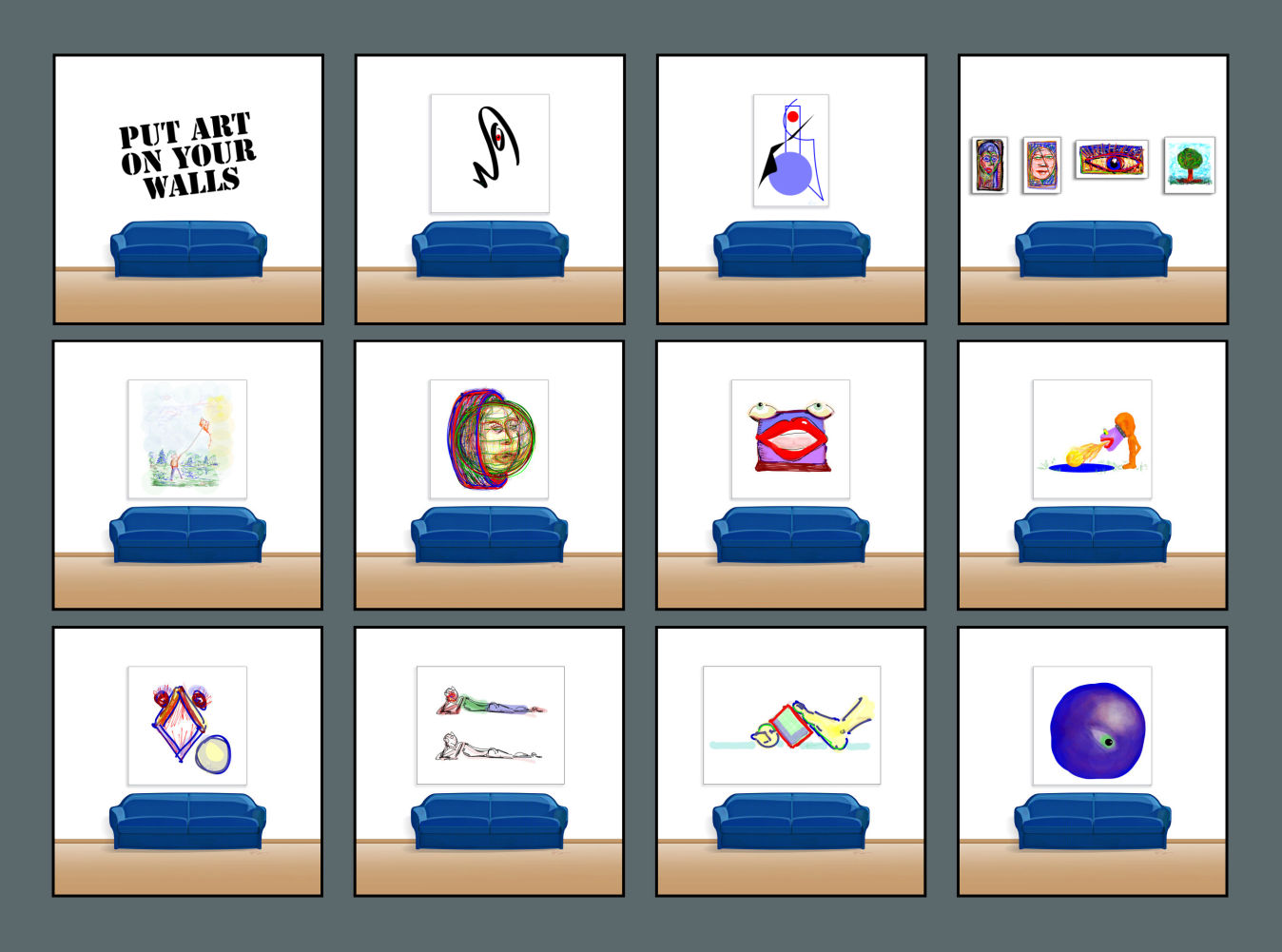 Blue Couch Collection by Ron Centra