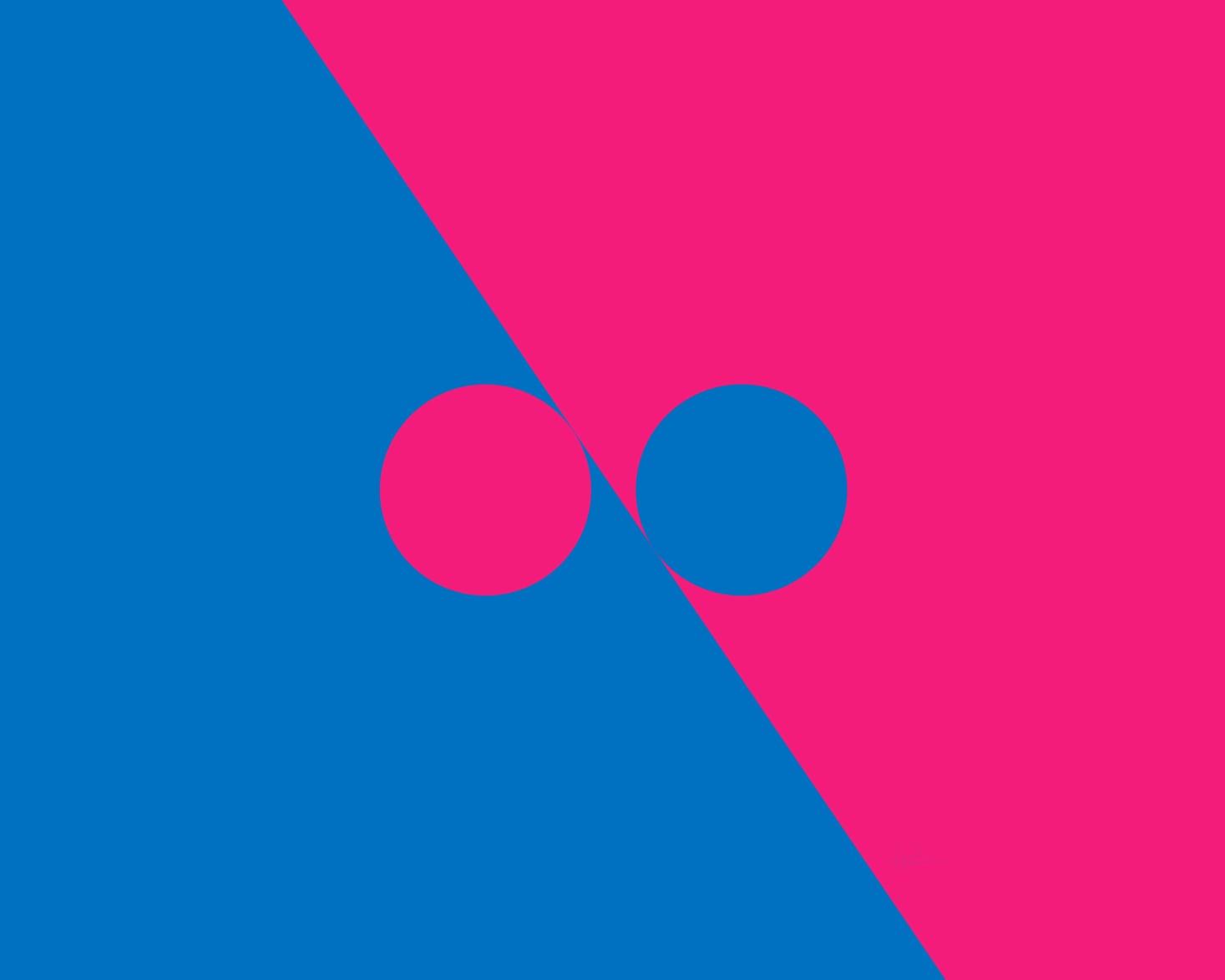 Vivid Cerulean and Deep Magenta original design circa 1975. Copilot describes the combination as near-opposites on the color wheel, making them high-contrast and complementary in many design contexts.